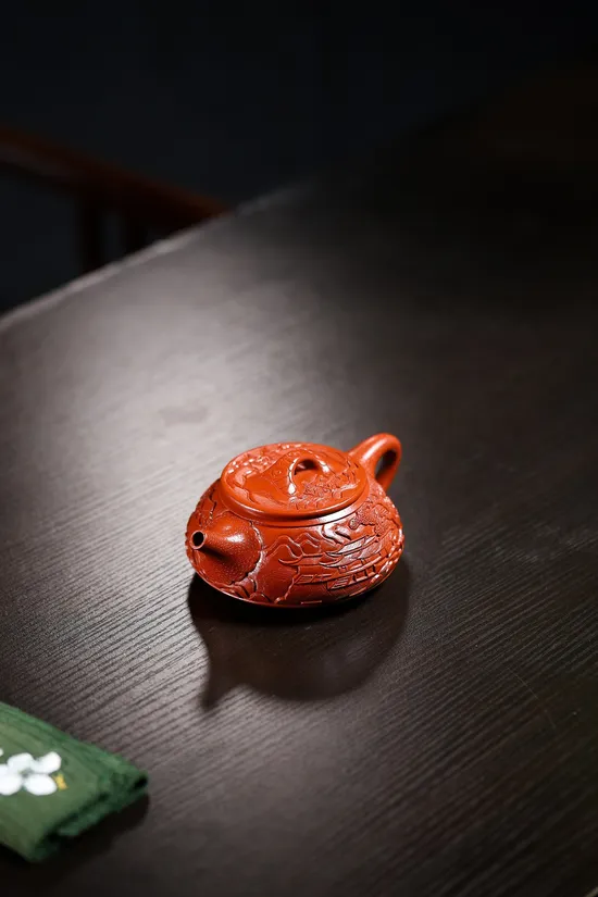 Premium Yixing Zisha Teapot | Handcrafted Da Hong Pao Clay Artistry 1