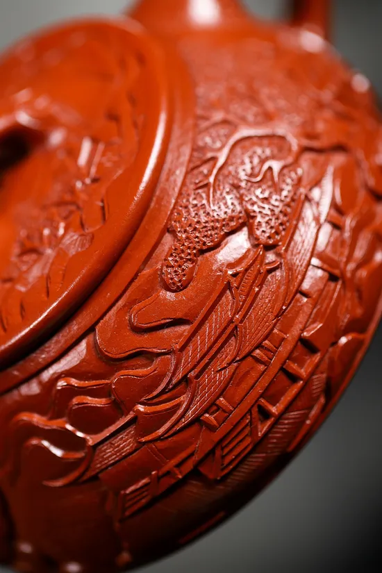 Premium Yixing Zisha Teapot | Handcrafted Da Hong Pao Clay Artistry 3