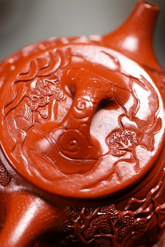 Premium Yixing Zisha Teapot | Handcrafted Da Hong Pao Clay Artistry 6