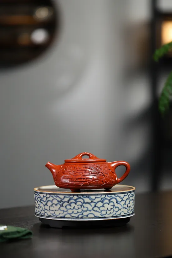 Premium Yixing Zisha Teapot | Handcrafted Da Hong Pao Clay Artistry 7