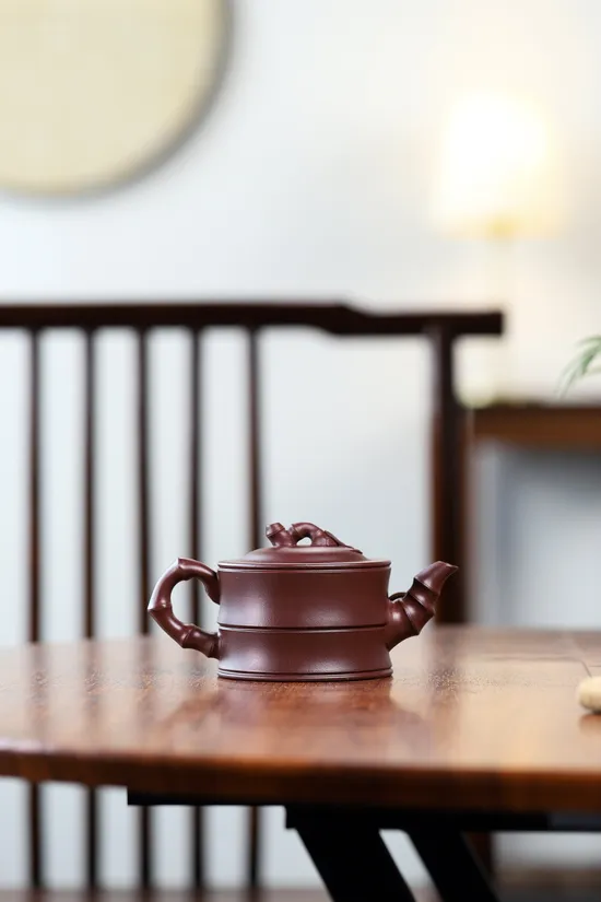 Yixing Zisha Teapot | Artisan Bamboo Design Clay Teapot 3