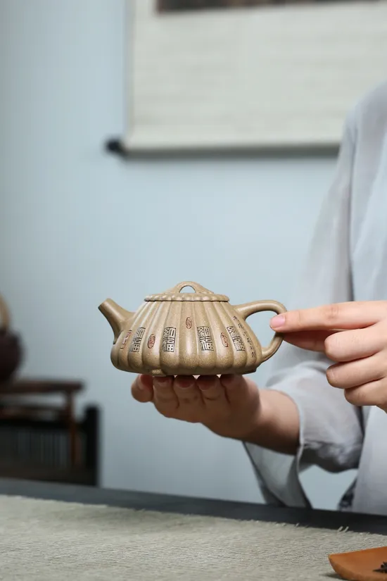 Yixing Zisha Teapot - Collectible Handcrafted Stone Dipper Pot 5