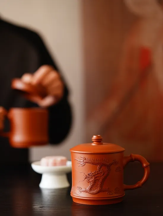 Zisha Teapots: Century Dragon and Phoenix | raw Zhu Ni 4