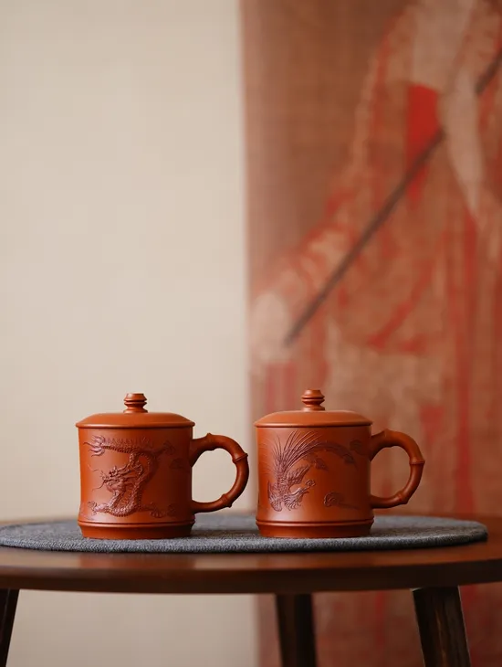 Zisha Teapots: Century Dragon and Phoenix | raw Zhu Ni 6
