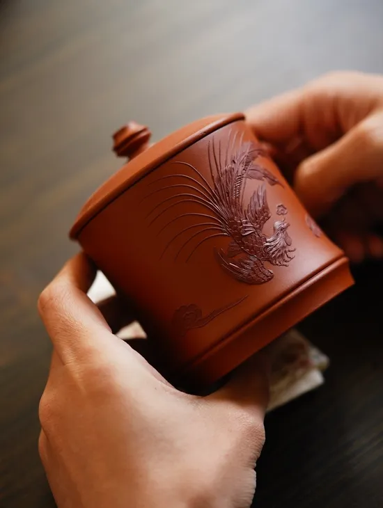 Zisha Teapots: Century Dragon and Phoenix | raw Zhu Ni 9
