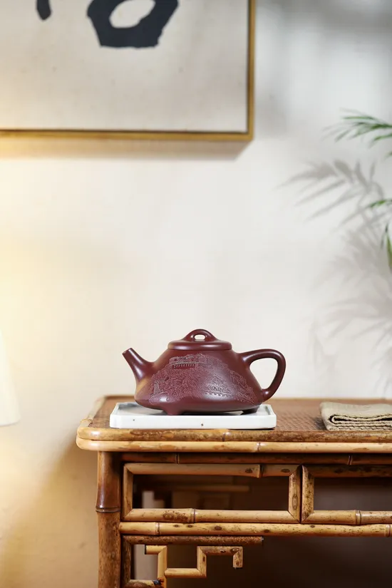 Yixing Zisha Teapot - Hand-Carved Potala Palace, Artisan Craft 6