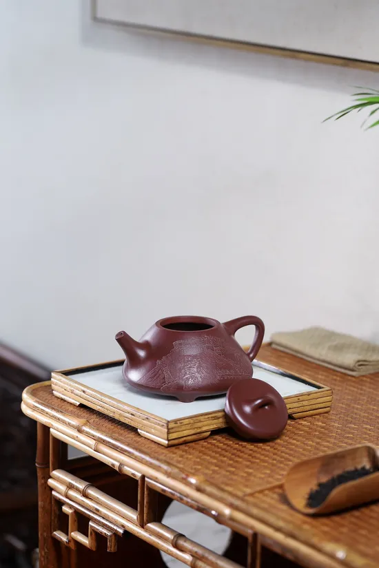 Yixing Zisha Teapot - Hand-Carved Potala Palace, Artisan Craft 7
