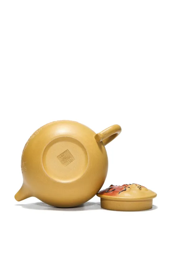Yixing Zisha Tiger Teapot - Handcrafted Golden Clay, 280cc, Limited Edition 6