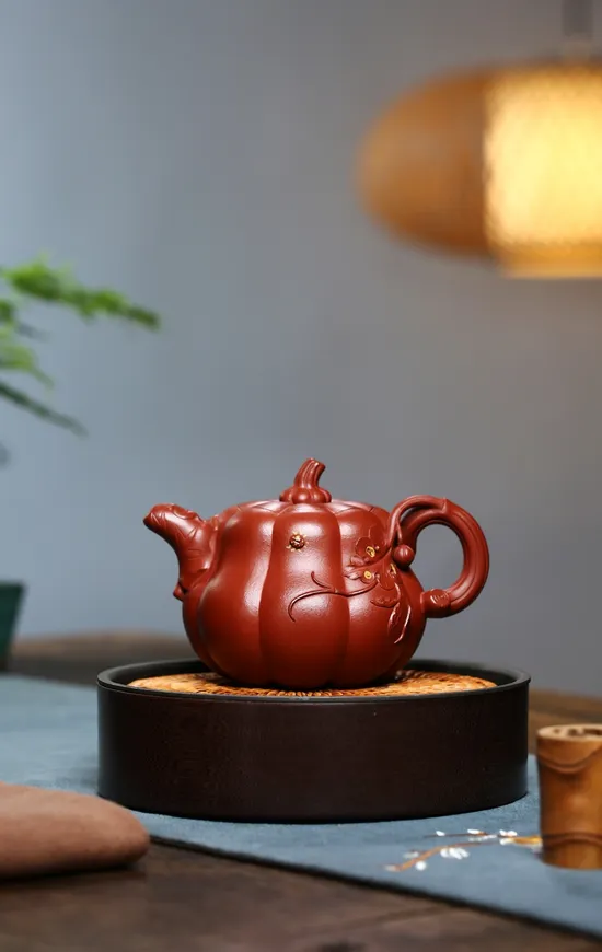 Premium Handcrafted Yixing Clay Teapot | Artisan Pumpkin Design 1