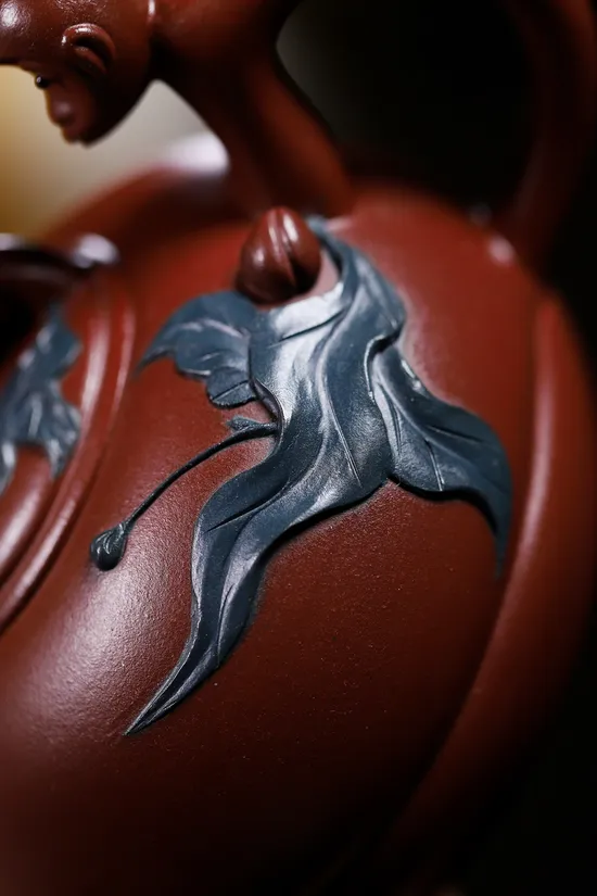 Yixing Clay Teapot Set - Monkey & Peach Artistry | 260CC Zisha Pot 4