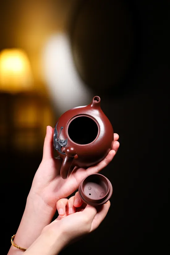 Yixing Clay Teapot Set - Monkey & Peach Artistry | 260CC Zisha Pot 5