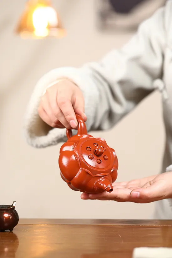 Premium Yixing Clay Teapot | Handcrafted Lotus Artisan Teapot 3