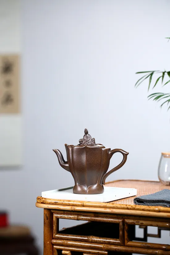 Premium Yixing Clay Teapot | Artisan Crafted, Lotus Design 5
